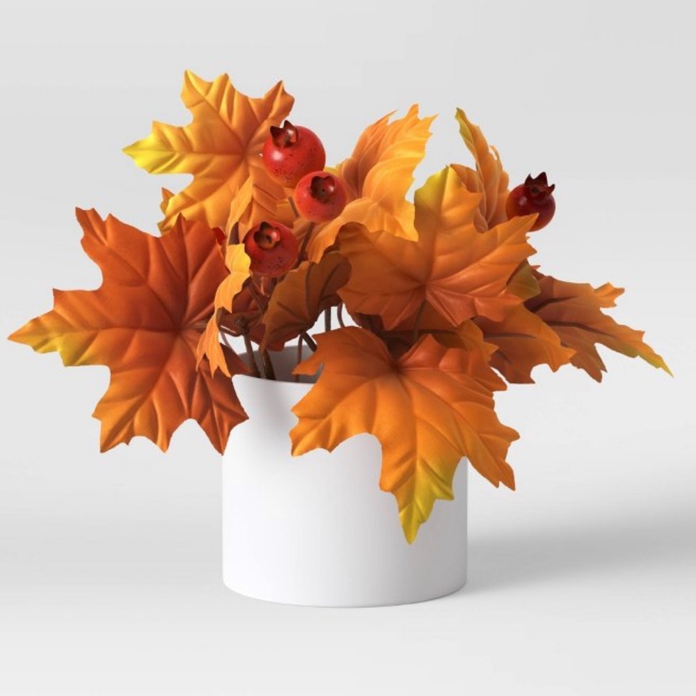 9”X10” Artificial Maple Leaf Plant Arrangement